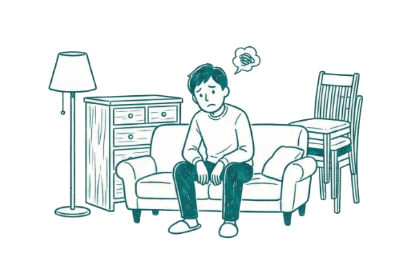 不用品の処分に悩む様子